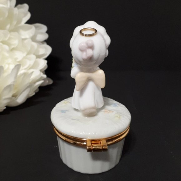 Precious Moments Trinket Box Vintage Lidded - Picture 4 of 6